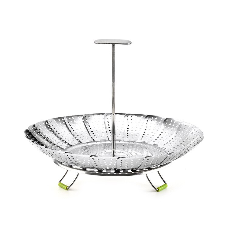 1pcs 9/11 Inch Stainless Steel Steamer Retractable Multifunctional Compote Drawer Retractable Folding Steamer Kitchen Cooker