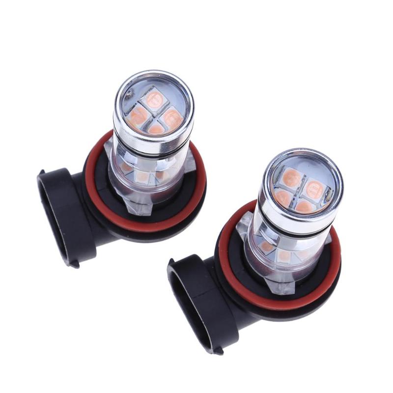 2 pièces H8/H11 voiture Led feux de jour ampoules Super lumineux 100W brouillard lampe Automobiles phare émettant de la lumière