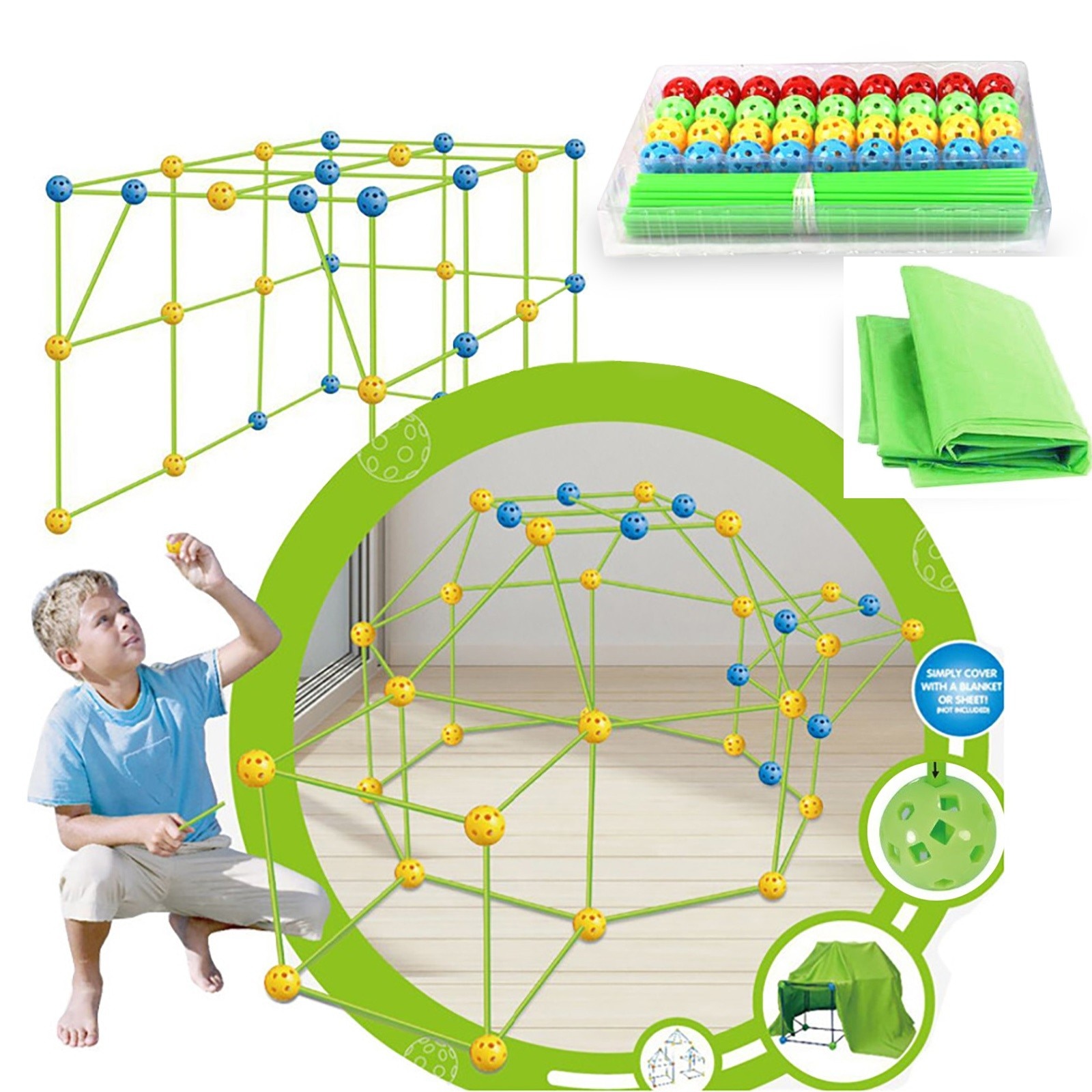 Diy Assembly Educational Children's Tent Toy Building Building Toy 3d Play House Building Toys For Boys Girls Christmas