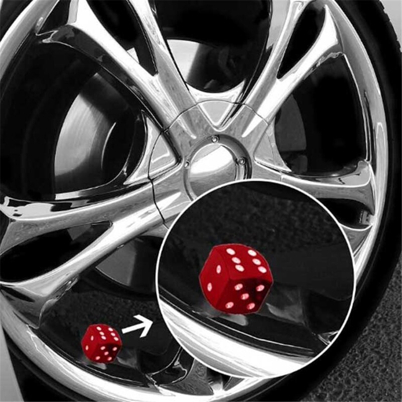 MEAJOO 4PCS Spiked Style Tire Valve Stem Caps, Universal Aluminium Alloy Dustproof Tire Valve Stem Covers For Cars, SUV, Trucks, Bikes, Motorcycles, Bicycles(Red