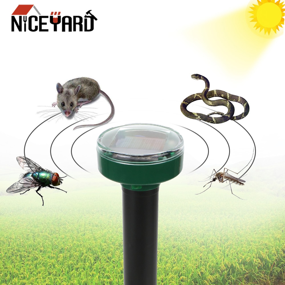 Ultrasone Sonic Muis Mol Ongediertebestrijding Solar Snake Mosquito Vogel Mieren Controle Tuin Yard Val Spike Tuin Ongediertebestrijding