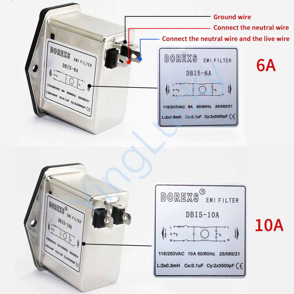 Arcade 6A10A 250V Power Switch AC Power Outlet With Triple Rocker Switch Fused Module Plug For 3D Printer Parts arcade machine