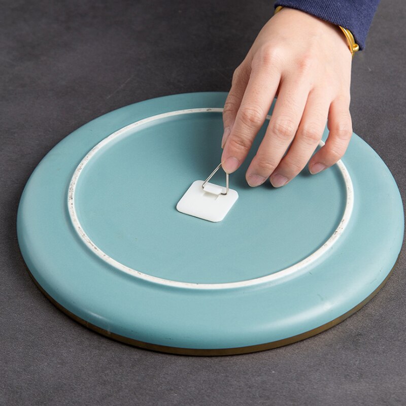 2.2cm Invisible Adhesive Plate for Wall (20 Hanger Vertical The Set Plate Holders Pack )home Accessories Multi-Purpose Hooks