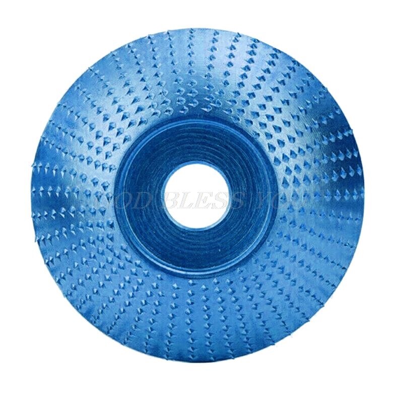 Woodworking Angle Grinder Disc Tool Grinding Wheel Carbide Wood Sanding Carving: Blue Arc