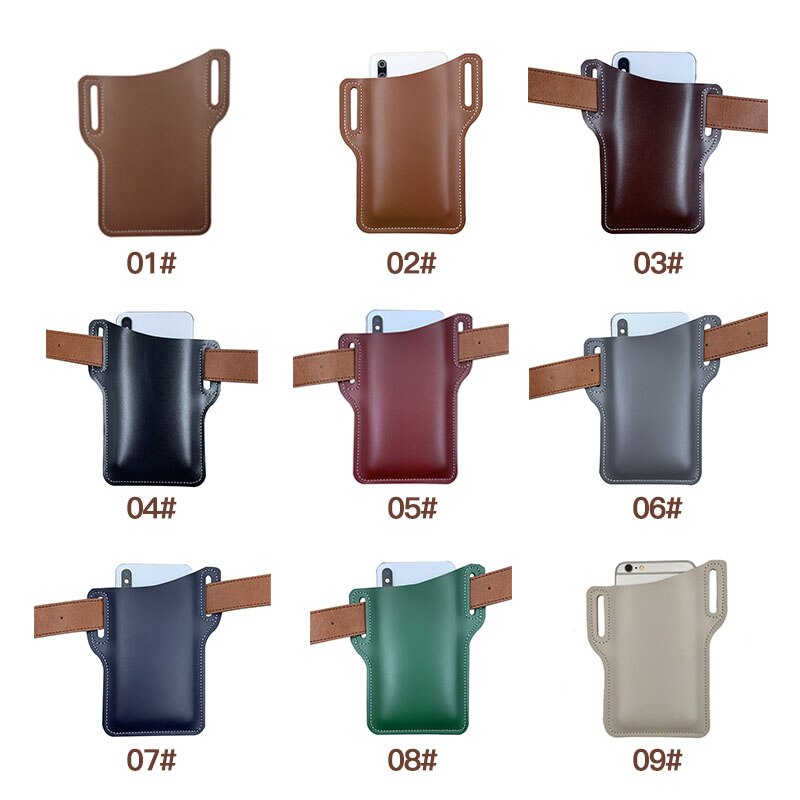 Leather Waist Belt Packs Loop Cellphone Phone Protection Case Bag Holster Small and Exquisite Beautiful