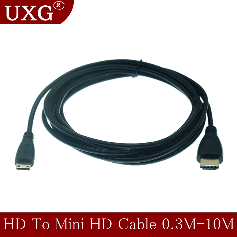 Cable Mini Micro HD a HDMI, adaptador de alta velocidad, enchufe chapado en oro para cámara, Monitor, proyector, Notebook, TV, 10M, 0,3 M, 1M