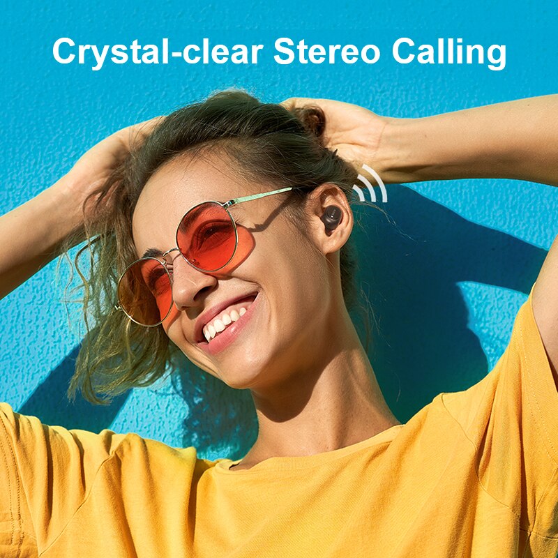 Qcy T1C Wirless Bluetooth Hoofdtelefoon Sport Running In-Oor Eardphones App Maatwerk Met Pop-Up