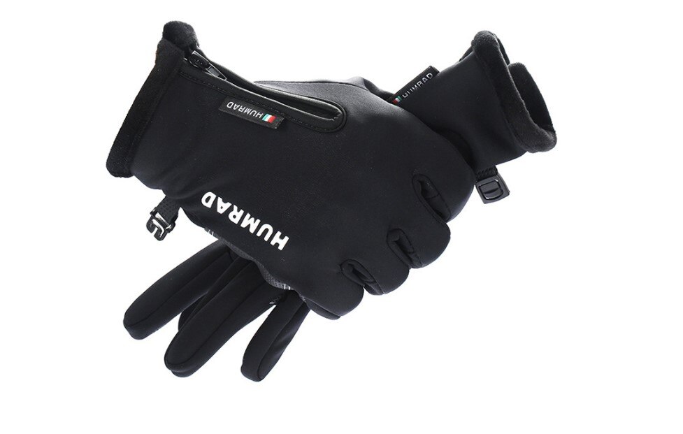 Autumn and winter men's outdoor thickened gloves explosion-proof warm waterproof touch screen windproof sports plus velvet mount