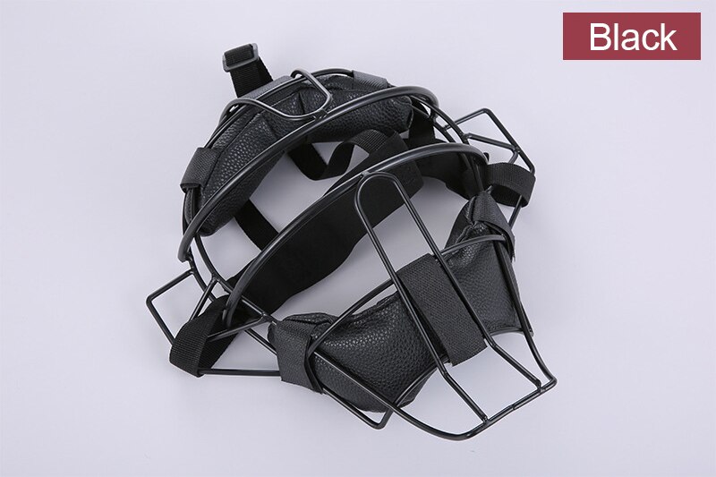 Baseball beskyttelsesmaske casco beisbol softball stålramme strejke ansigtsmaske hovedbeskyttelse hjelm bord baseball udstyr: Sort