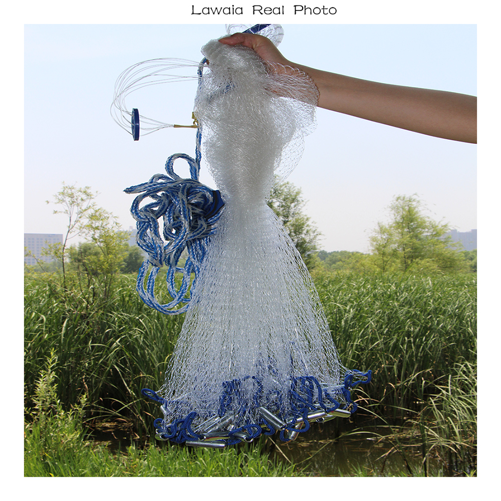 Lawaia Visnet Multifilament/Monofilament Lijn Werpnet Vangst Vis Gooi Netwerk Staal Zinklood Outdoor Handnet Visval
