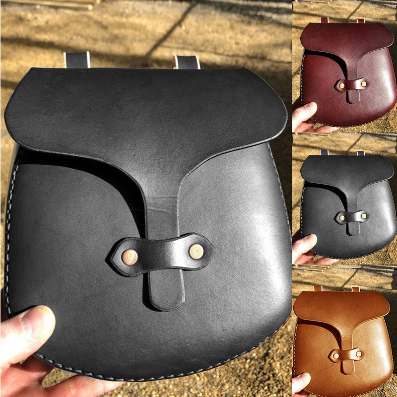 Mittelalterlichen Tasche Tasche Wikinger Tasche gürtel PU Leder Taille Brieftasche Steampunk Ritter Pirat Kostüm Getriebe Zubehör Cosplay Für Erwachsene