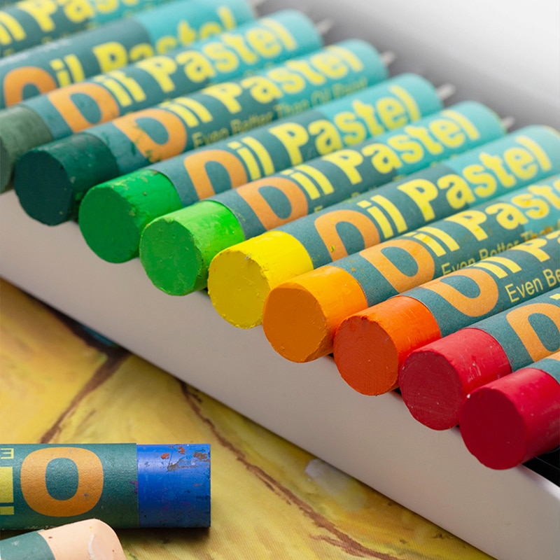 24colors Martini Heavy Color Oily Oil Pastel Soft Oil Pastel Beginner Set Children's Painting Crayons Sketchbook