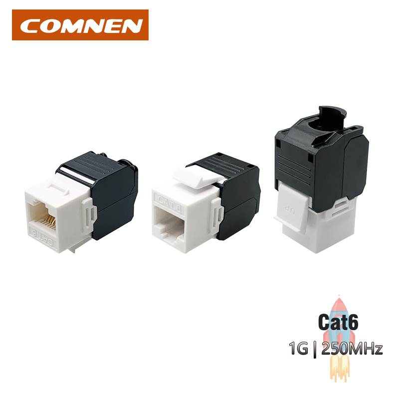 6/12/24pcs Cat6/Cat5e UTP Unshielded Keystone Jack RJ45 Module Adapter for Gigabit Ethernet LAN Cable Punch Down Keystone Jacks