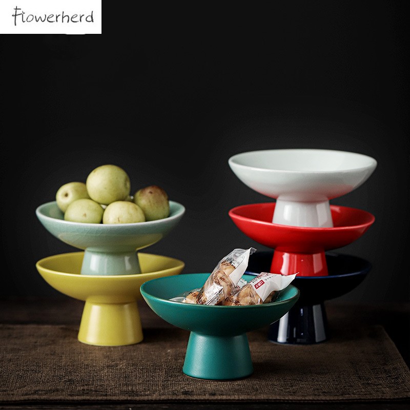 Japanese Ceramic Tea Tray Teaware Kung Fu Tea Set Snack Tray Fruit Tray Serving Tray Tea Ceremony Accessories