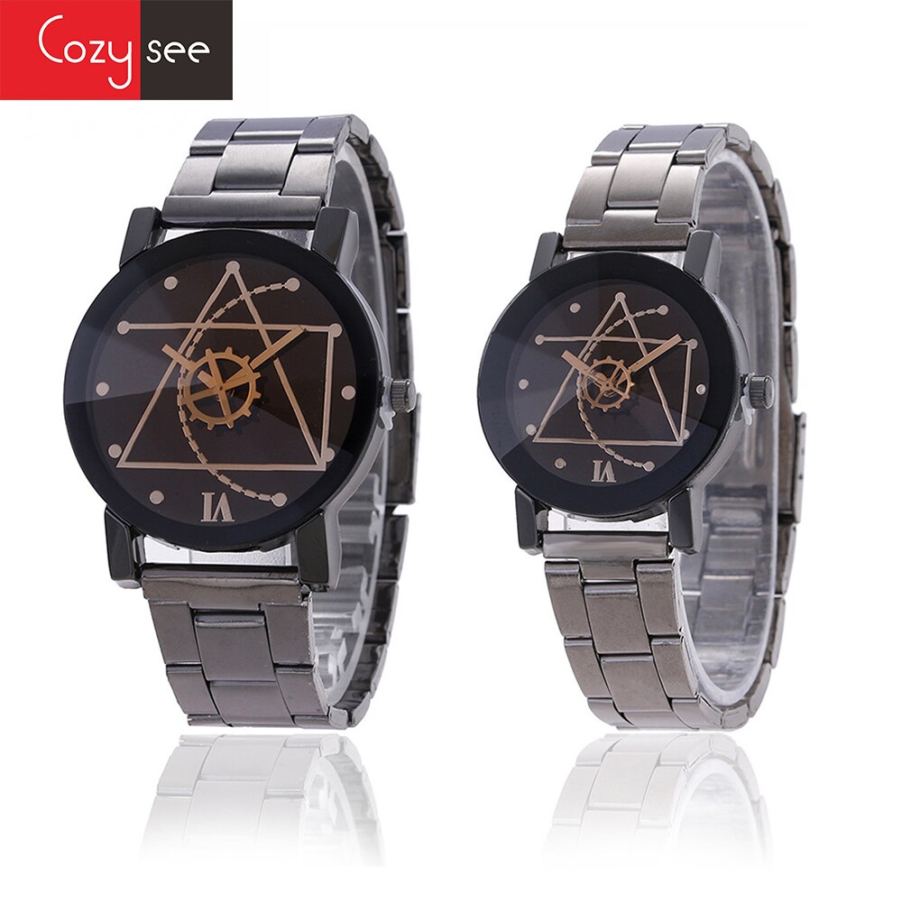 Original Couple montre en acier inoxydable paire montres horloge pour hommes et montre pour femme