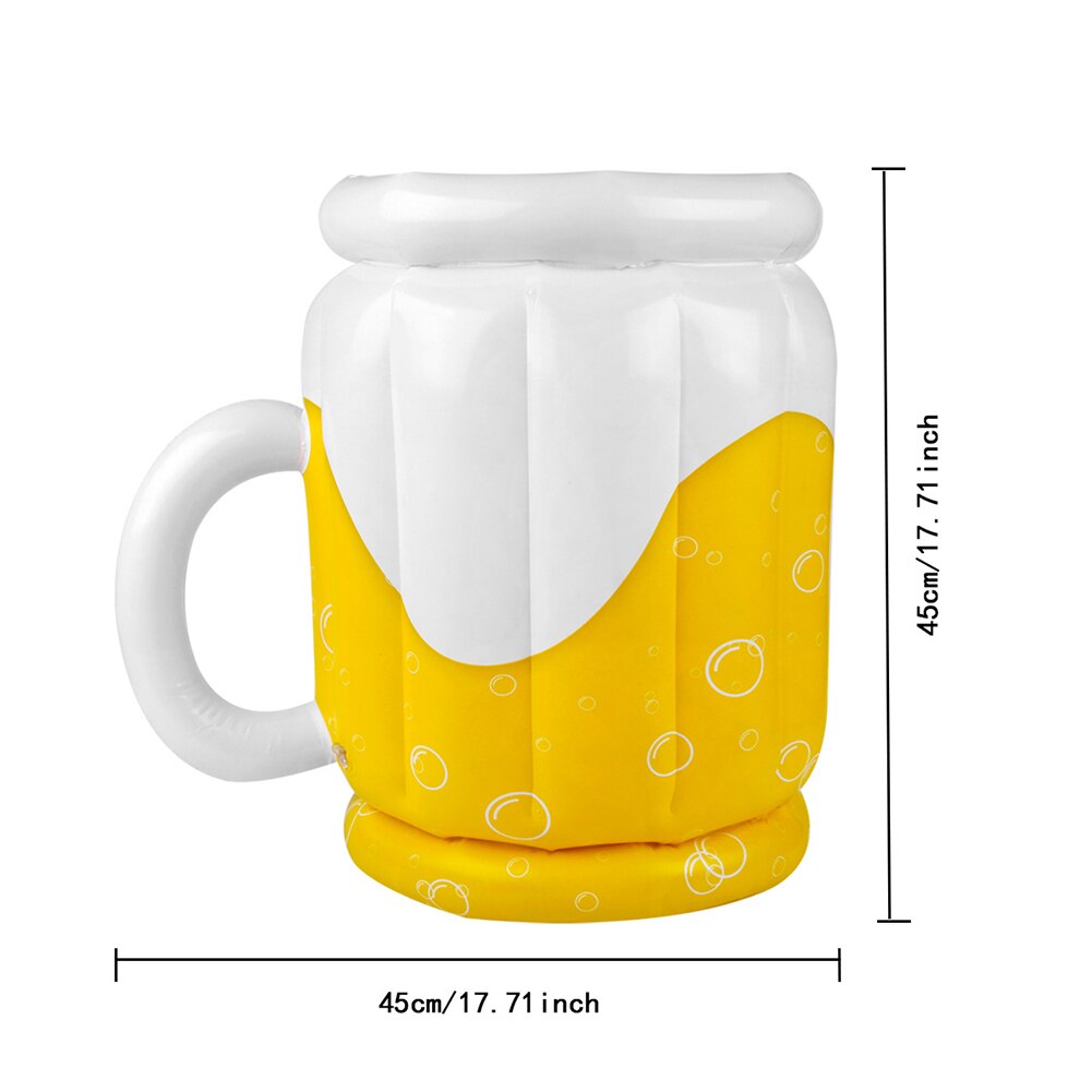 Beach Party Beverage Cooler Bar Storage Ice Pad Coaster Container Plastic Inflatable Floating Coconut Ice Bucket Drink Holder: E