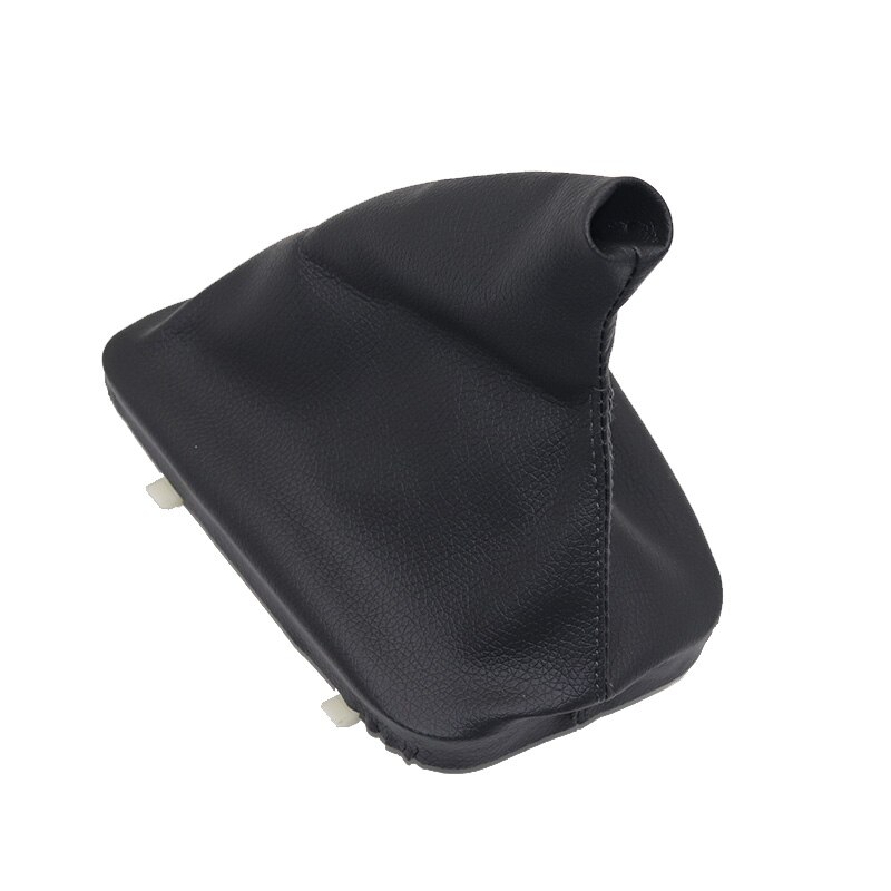 Chroom & Lederen Auto Shift Pookknop Hendel Gaitor Boot Cover Voor Bmw 3 Serie E46: gear boot