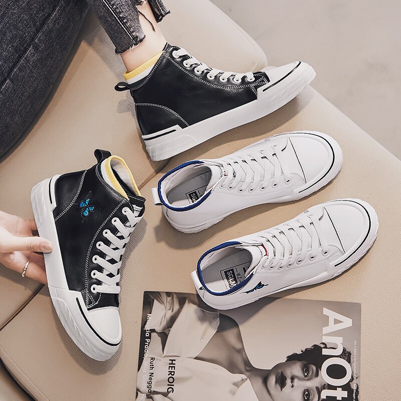 Autumn and Winter High-top All-match Board Shoes White Shoes Simple and Fashionable Trendy Shoes for Women Sneakers