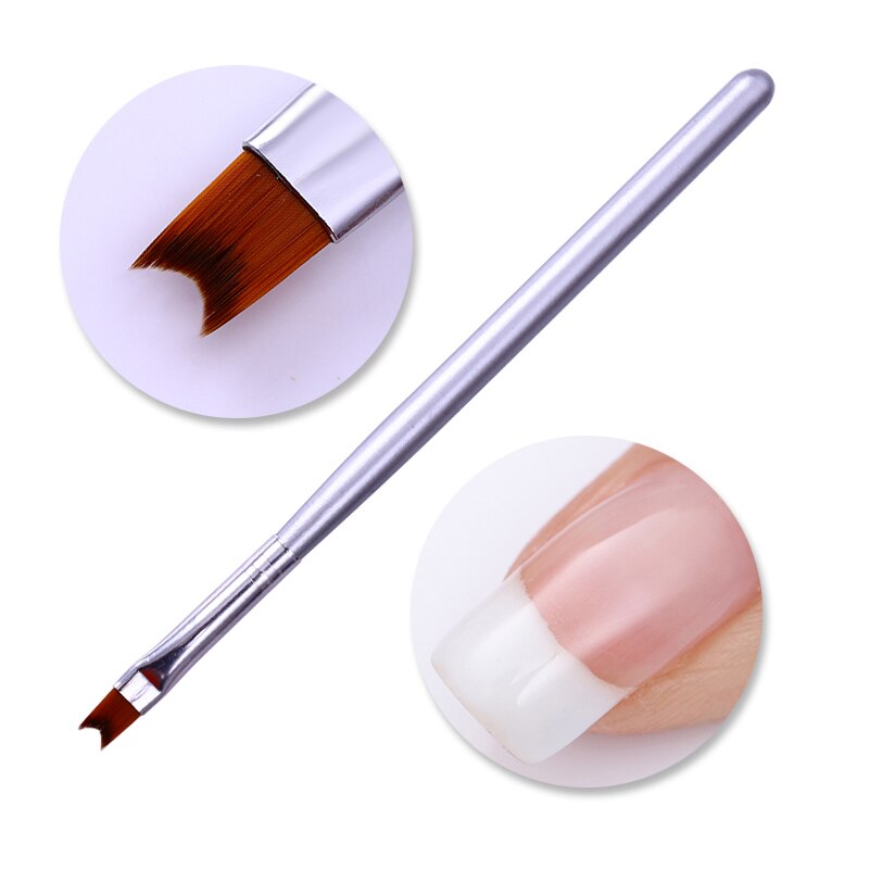Steel French Tip Cutter Nail Tool Easy Smile V Line Shape Tips Manicure Edge Trimmer Acrylic French Nail Tips: Brush 03