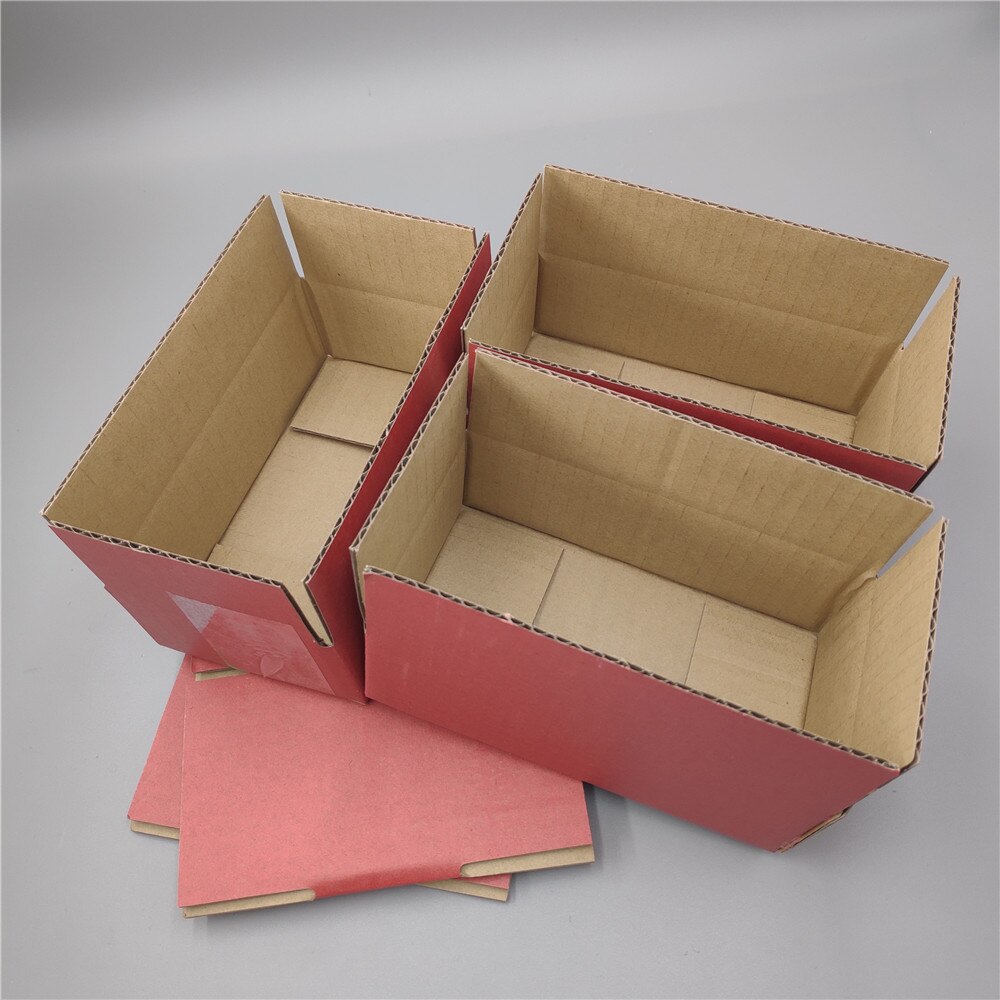 19.5*10.5*13.5cm 20pcs red carton cardboard packaging E-flute corrugated box