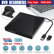 Type-C/USB3.0 High-Speed Externe Cd Dvd Drive 4K 3D Speler Recorder Voor Mac, windowslaptop, Pc Draagbare Bd/Cd/Dvd Brander