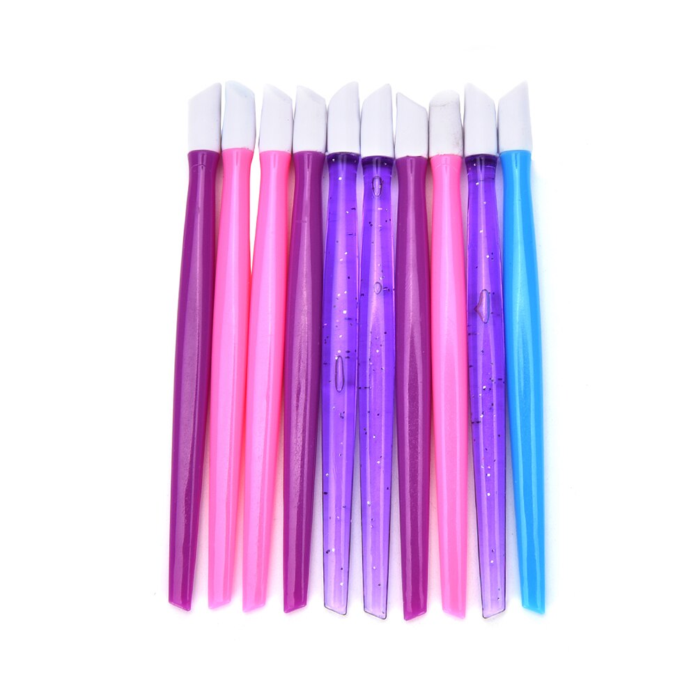 10 unids/lote de uñas para mujer, aplicaciones de envoltura de uñas, Hoof Stick, láminas para uñas, pegatinas, empujador de cutícula, herramientas para uñas, triangulación de
