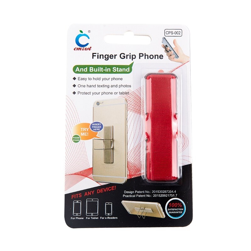 Sangle élastique Support de Téléphone Courroie De Poignée De Doigt de Poignée De Téléphone Portable Support de Téléphone Support De Téléphone Portable Anti-goutte Ruban: KT3C77-RD