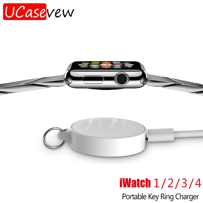 Portatile portachiavi Orologio Caricabatterie Magnetico USB senza fili di Ricarica per Mela iWatch Serie 4 3 2 1 2W senza fili Veloce caricabatterie Cavo