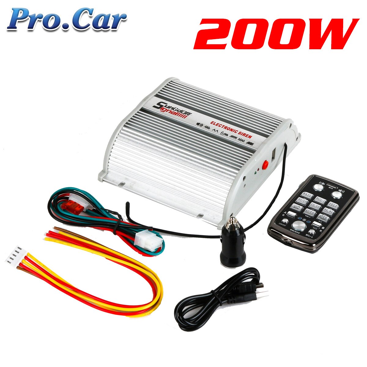 Police Siren Car MIC Speaker System 18 Sound Loud for Car Warning Alarm Police Fire Siren Horn,car amplifier Bluetooth Function