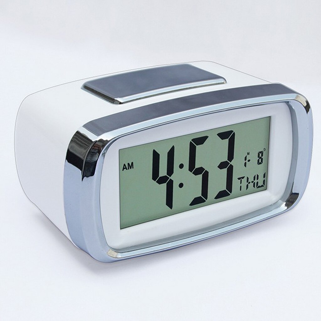 Smart Nightlight Alarm Clock Bedside Desk Table Electronic Clock Battery Operated Mute Luminous Alarm Clock