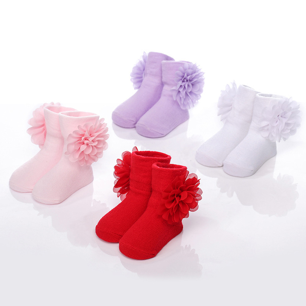 Baby Toddlers Flowers Combed Cotton Ankle Socks Girls Boy Elasticity Socks BTTF