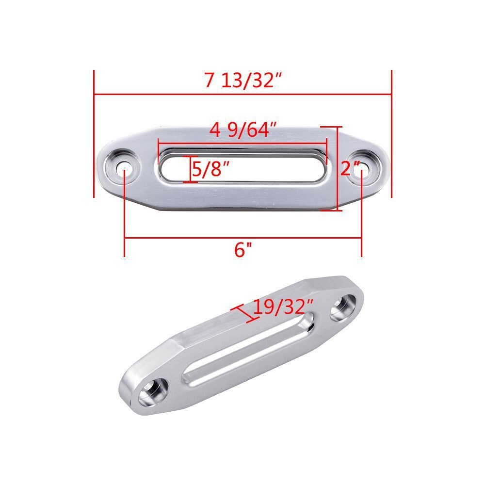 152mm aluminium trosse fairlead 4500 lbs vinsj fairlead for syntetisk tau fairlead 4wd 4 x 4 recovery atv tilbehør
