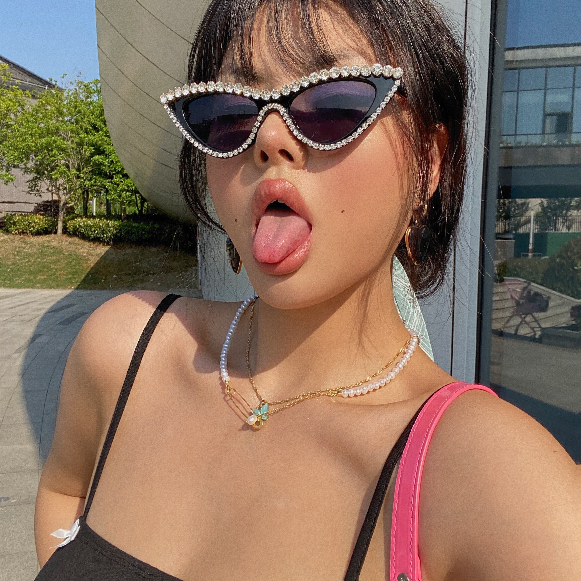 Søt sommerfugl anheng halskjede for kvinner cocktail party statement halskjede steet stil koreansk halskjede smykker