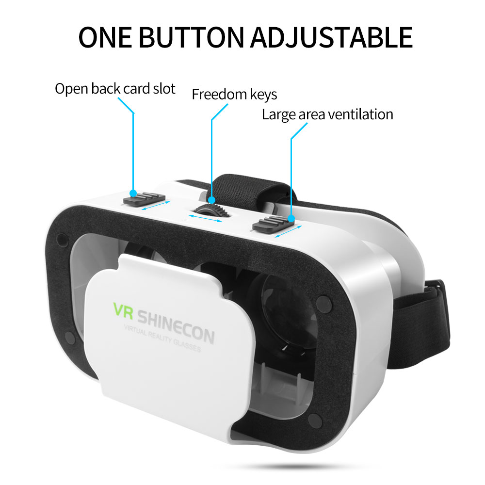 5,0 VR Virtuelle Brille Realität 3D VR Gläser Smartphone Kasten Stereo Headset Helm Für IOS VR Gläser Android Rocker Googles Mini