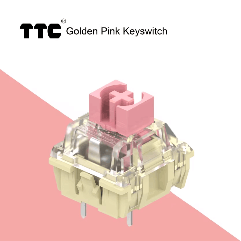Mechaniczna klawiatura 37g 3 piny przełączniki liniowe SMD RGB niestandardowe srebrne Hot Swap gładkie fabrycznie smarowane TTC Gold