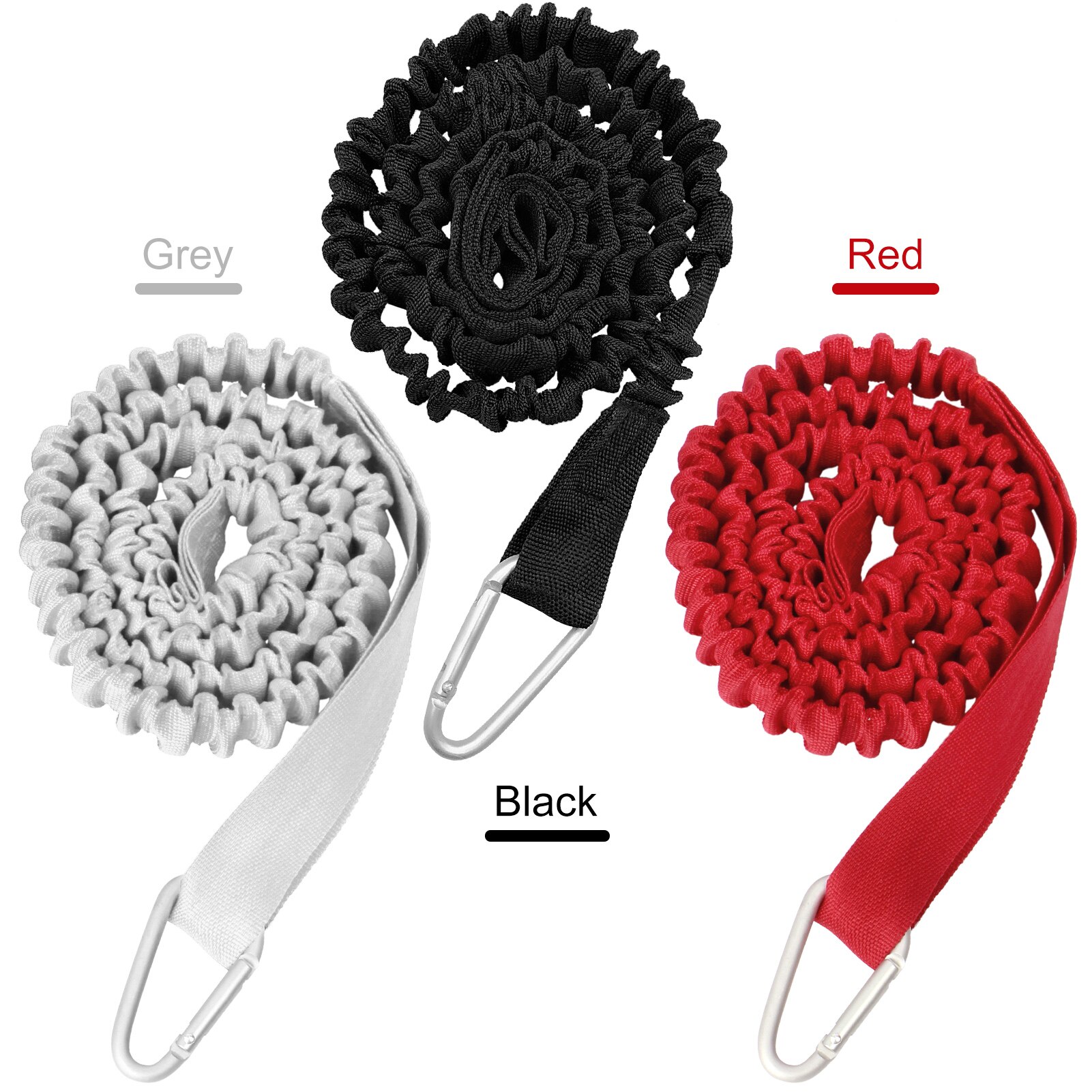 Trela de pá stretchable com d-forma mosquetão varos de pesca trela para caiaque canoa barco