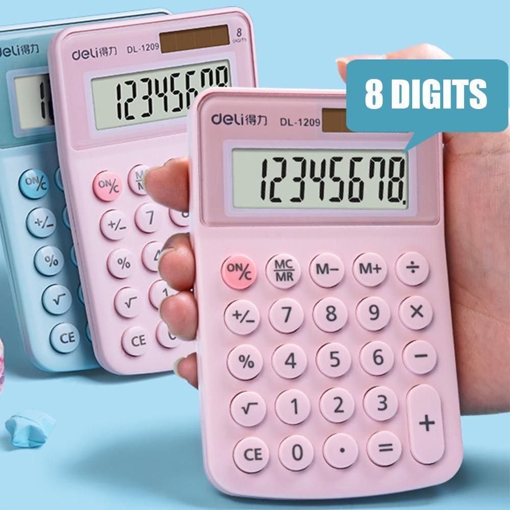Calculatrice numérique Portable Kawaii Mini calculatrice taille de poche 8 affichage dessin animé mignon porte-clés calculatrice fournitures de bureau