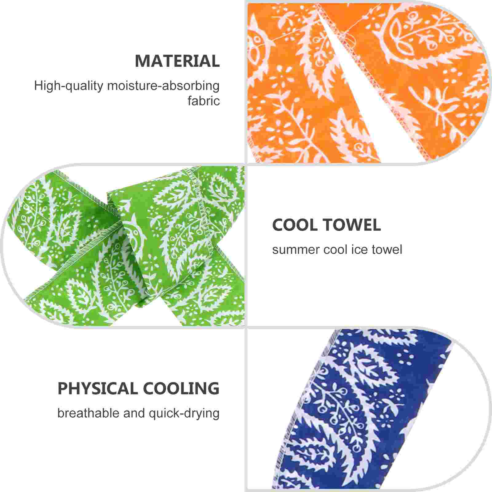 4 pieces of comfortable, practical, sweat-absorbent towels, quick-drying towels for outdoor use