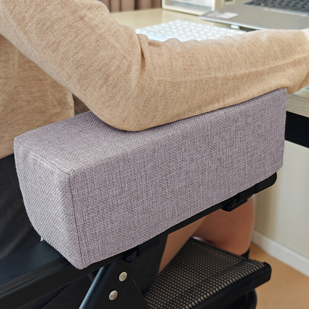 1pc armbågskuddar i bomullslinneskum, armstödsdynor, stöd för kontorsstol, armstöd, armstöd, armbågsavlastning: Ljusgrå / 50 x 50cm