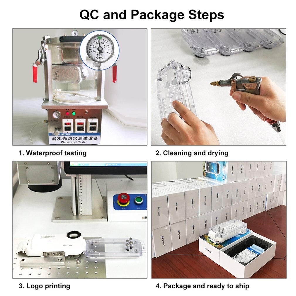 Puluz Android Type-C Otg Mobile Phone Universal Diving Waterproof Case Pc+Abs Protective Case 45 Meters Waterproof Pu9100W