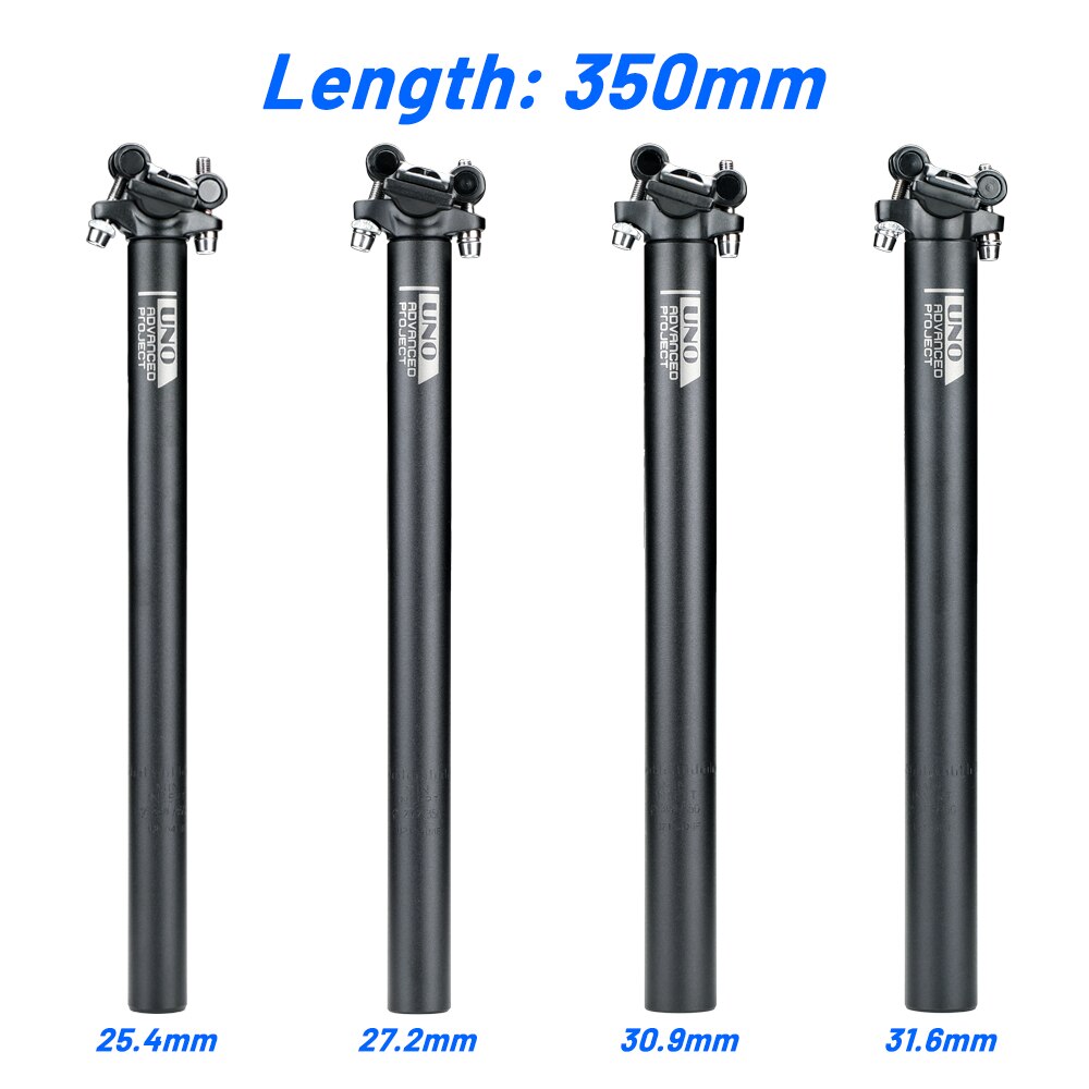 Uno canote de bicicleta ultraleve, peça de assento para bicicleta de alumínio, mtb, 25.4/27.2/30.9/31.6*350/400mm