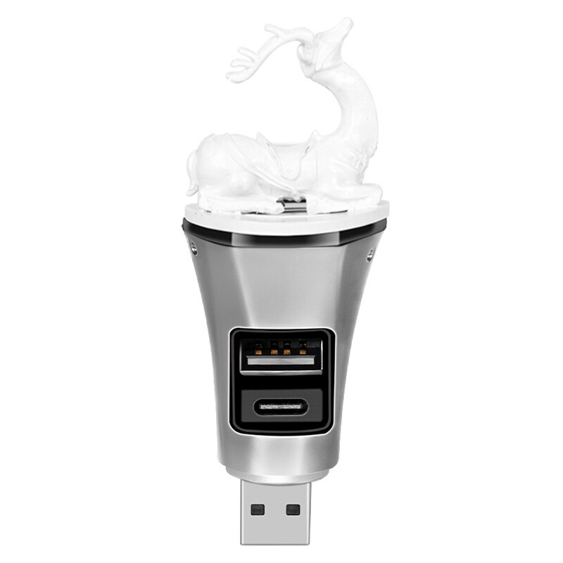 Universal USB Mini Air Purifier Aroma with USB Port for Office Home Car: As Shown D