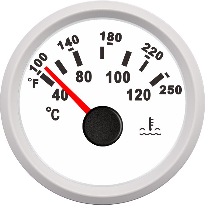 Sensor de temperatura Digital para coche y Moto, medidor de temperatura del agua de 52mm, 12V y 24V, termómetro LED rojo resistente al agua de 40 a 120 grados: WW