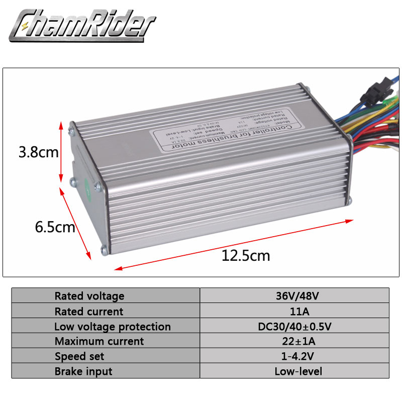 ebike 36V 48V 500W Electric bicycle Brushless controller Dual Mode Hall Sensor and Hall Sensorless KT Series Support LED LCD
