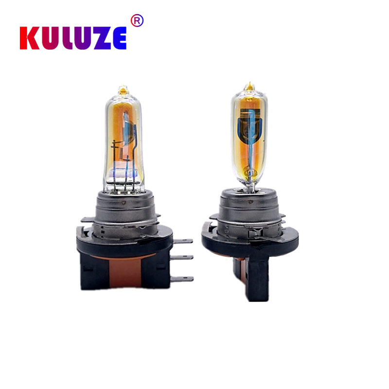 2Pcs Super Yellow H15 Halogen Car Bulb 2300K 12v15/55WDaytime Running Lights Golf 7 lights