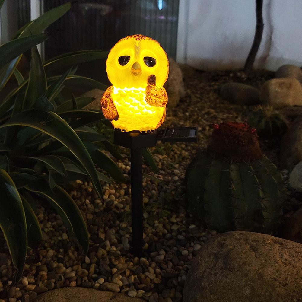 Solar Verlichting Outdoor Tuin Ornamenten Hars Uilen Solar Led Verlichting Outdoor Tuin Stake Waterdichte Verlichting Voor Bloem Hek La