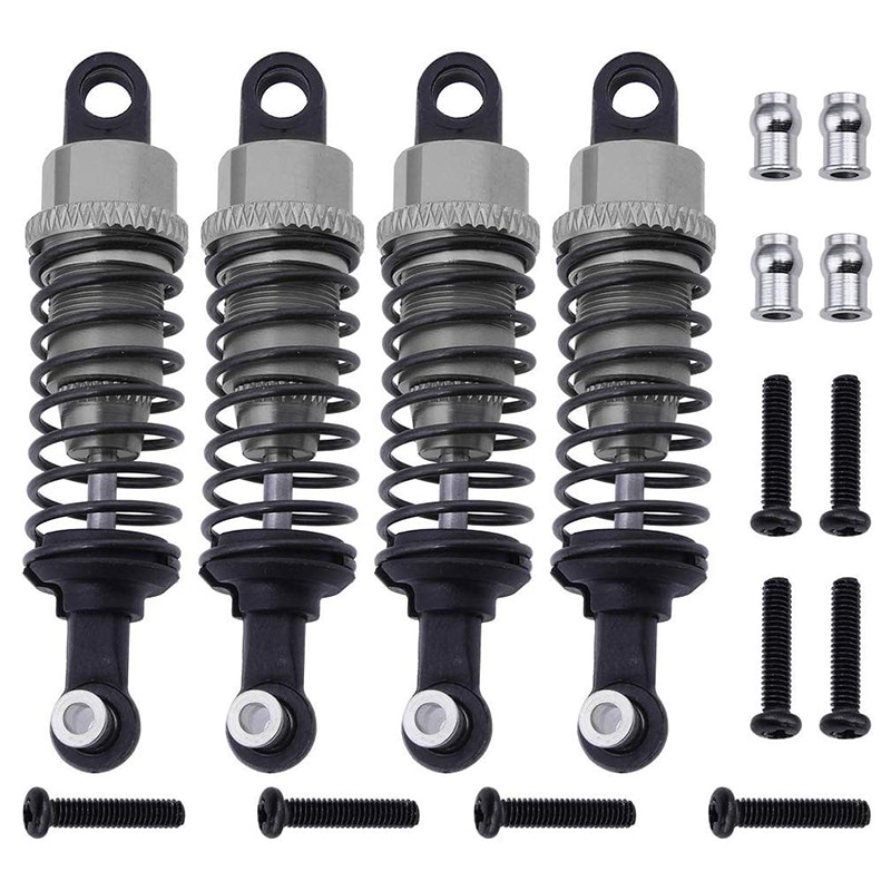 4Pcs Aluminum Shock Absorber Assembled Damper Replacement A949-55 for WLtoys 1/18 RC Car A959 A979 K929 A959-B A969-B A979B
