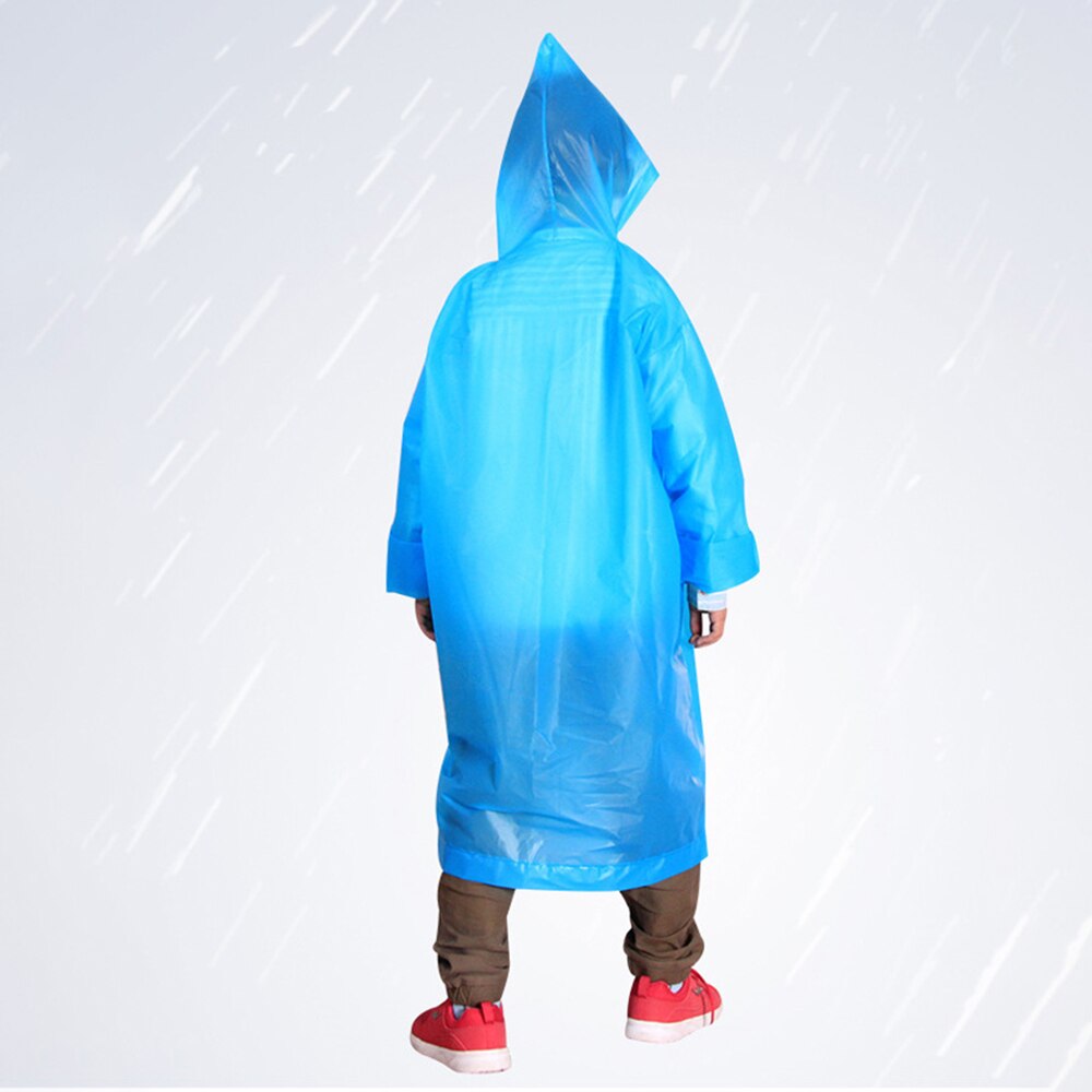 Nuovo Universale Usa E Getta Impermeabile Adulto Impermeabile di Emergenza Cappuccio poncho di Campeggio di Viaggio Cappotto di Pioggia Trasparente Impermeabili Vestito