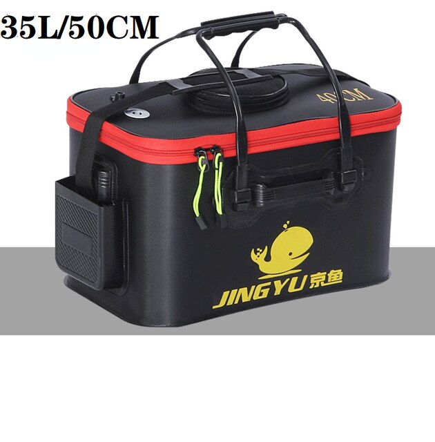 Seau pliant de grande capacité, 35l, de , 50cm, pour l&#39;extérieur, Camping, randonnée, sacs de pêche: 35L black