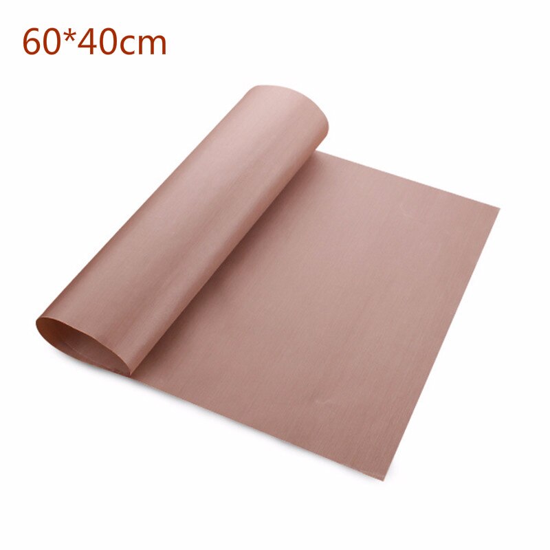 30/60 x 40cm uudelleenkäytettävä tarttumaton leivinpaperi korkean lämpötilan kestävä teflonlevy uuni mikroaaltouuni grilli leivinmatto leivintyökalu: 60 x 40cm kahvia